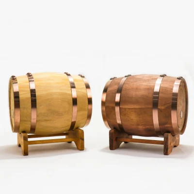 Barril de embalaje personalizado hecho a mano de whisky de 1 litro de madera de pino