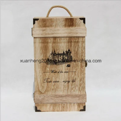 Cajas portátiles de madera para botellas de vino