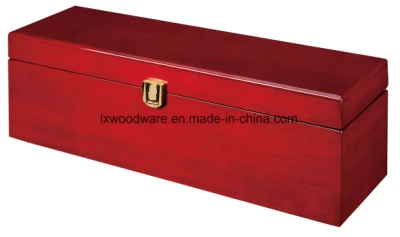 Empaquetado de vino de madera con acabado de piano de palisandro/caja de regalo de presentación con herramientas